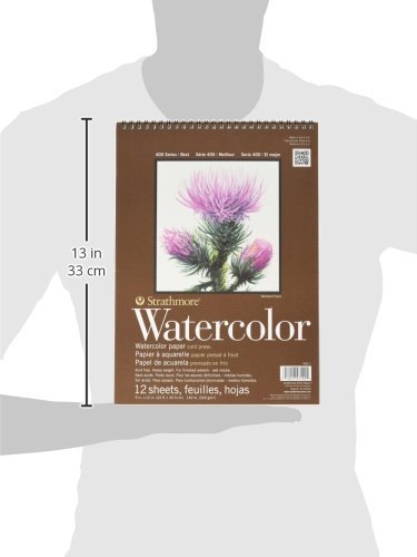 Strathmore 440-1 400 Series Watercolor Pad, 9"x12" Wire Bound, 12 Sheets
