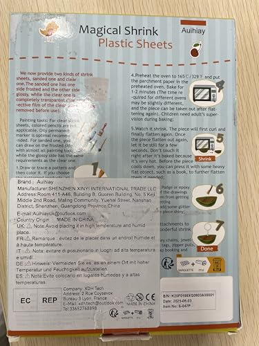 Auihiay 145 Pieces Shrink Plastic Sheet Kit Include 20 PCS Shrinky Paper with 125 PCS Keychains Accessories for Kids Creative Craft, Easter Mother Day Ornament