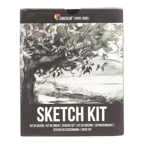 Zenacolor 74 Pack Drawing Kit with Drawing Pencils - Drawing Set for Sketching, Pro Sketch Art Supplies with Sketch Book, Colored, Graphite, Charcoal, Watercolor & Metallic Pencil for Adults and Kids