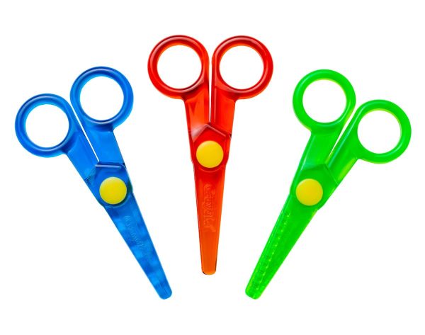 Crayola Toddler Safety Scissors (3pk), Blunt Tip Training Scissors for Preschool Learning Activities, Right & Left Handed, Toddler Back to School Essentials