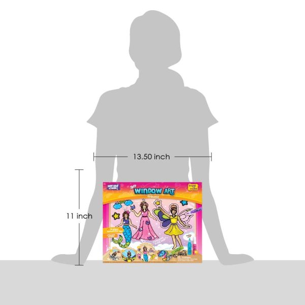 Imagimake Window Art Princess | Suncatcher Kit | Arts and Crafts for Kids Ages 8-12 | Girls Toys Age 6-8 | Unicorn Gifts for Girls Age 6-8 | 5 Year Old Girl Gift | 8 Year Old Girl Birthday Gift