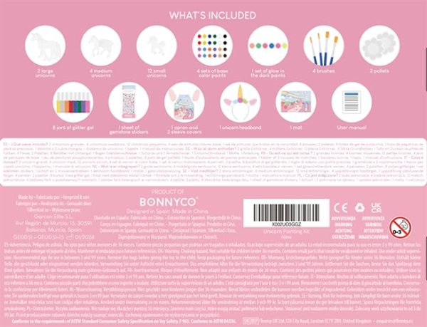 BONNYCO Unicorns Gifts for Girls Painting Kit with 18 Figurines Painting for Kids with Glow in The Dark | Girl Toys 3 4 5 6 7 8 9 10 Years Crafts Kids Gifts Birthday Christmas | Unicorn Toys Niñas
