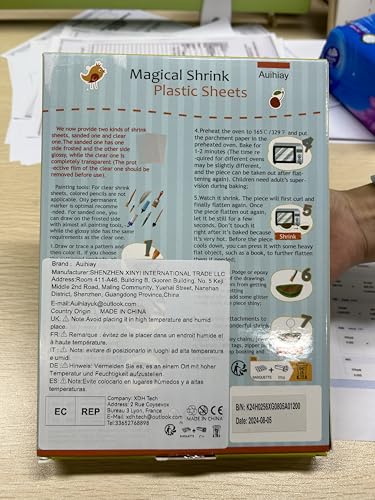 Auihiay 145 Pieces Shrink Plastic Sheet Kit Include 20 PCS Shrinky Paper with 125 PCS Keychains Accessories for Kids Creative Craft, Easter Mother Day Ornament