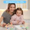 Auihiay 145 Pieces Shrink Plastic Sheet Kit Include 20 PCS Shrinky Paper with 125 PCS Keychains Accessories for Kids Creative Craft, Easter Mother Day Ornament