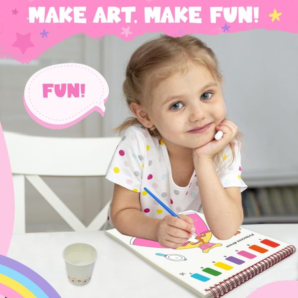 ZMLM Paint with Water Coloring Books for Toddlers, Mess Free Watercolor Painting Sets Activity for Kids Arts Crafts Gift Toy for Boy Girl Ages 4 5 6 7 8 Christmas Stocking Stuffers Birthday (Princess)