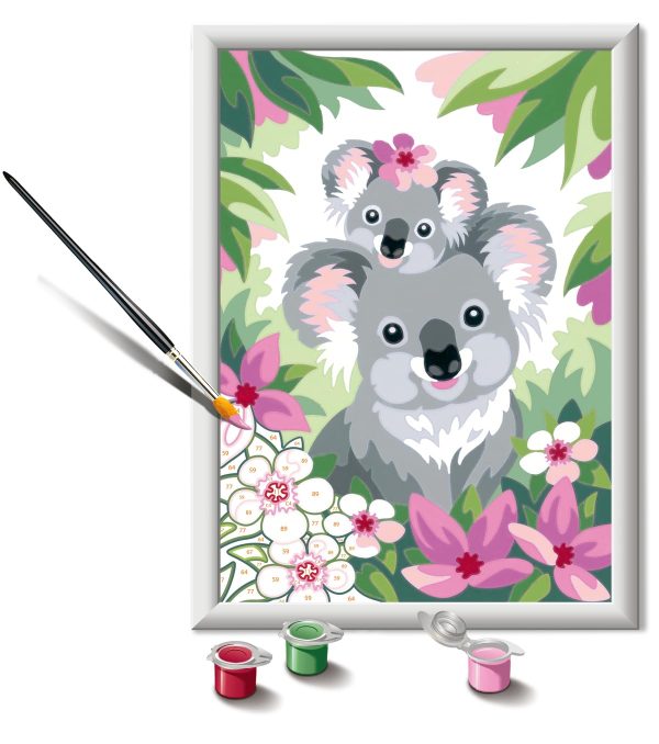 Ravensburger CreArt Koala Cuties - Paint by Numbers Kit for Kids | Easy Art Craft | Home Décor Option | Suitable for Ages 9 and Above