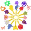 EVNEED Paint Sponges for Kids,29 pcs of Fun Paint Brushes for Toddlers.Coming with Roller,Flower Pattern Brush, Brush Set, Long Sleeve Waterproof Apron with 3 Roomy Pockets