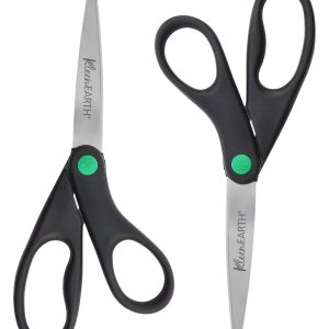 Westcott 15179 8-Inch KleenEarth Recycled Scissors For Office and Home, Black, 2 Pack