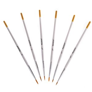 MEEDEN Miniature Detail Paint Brushes - 2/0 3/0 0 Small Fine Tip Paintbrush Set for Acrylic Watercolor Painting - Modle Paint Brush for Craft Nail