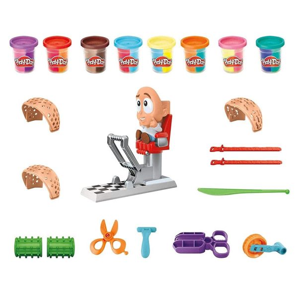 Play-Doh Crazy Cuts Stylist Set, Hair Salon Toy with Tools & 8 Tri-Color Cans, Back to School Classroom Supplies, Kids Arts & Crafts, Preschool Toys, Ages 3+