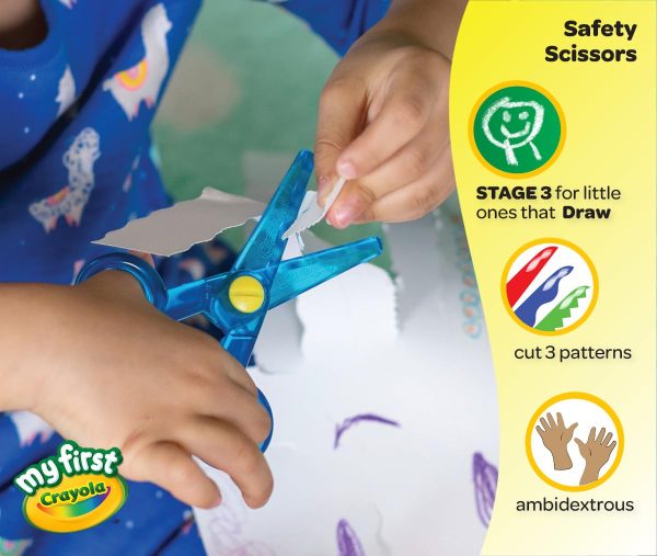 Crayola Toddler Safety Scissors (3pk), Blunt Tip Training Scissors for Preschool Learning Activities, Right & Left Handed, Toddler Back to School Essentials