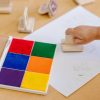 Melissa & Doug Rainbow Stamp Pad - 6 Washable Inks