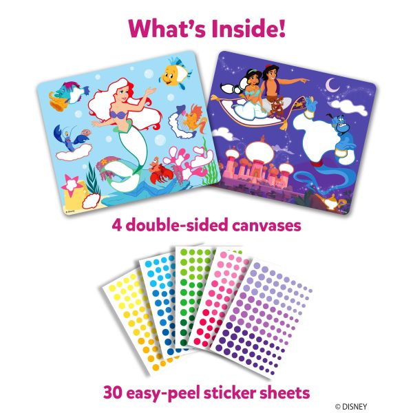 Skillmatics Dot It Sticker Art - Disney Princess, Mess-Free Fun for Kids, 500+ Stickers, Craft Kits, DIY Scrapbooking Activity, Travel Toys, Gifts for Girls & Boys Ages 3, 4, 5, 6, 7