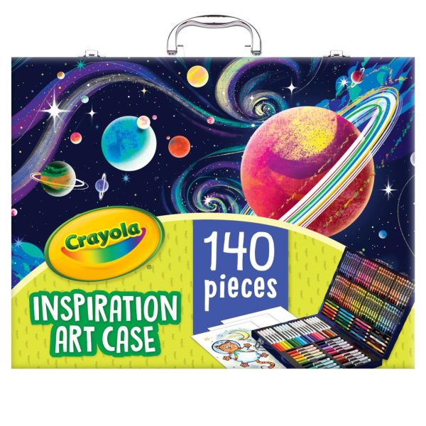 Crayola Inspiration Art Case Coloring Set, 140pc Space Theme – Art Kit for Kids, Crayons, Markers, Pencils, Gift for Boys & Girls, Ages 5, 6, 7, 8 [Amazon Exclusive]