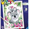 Ravensburger CreArt Koala Cuties - Paint by Numbers Kit for Kids | Easy Art Craft | Home Décor Option | Suitable for Ages 9 and Above