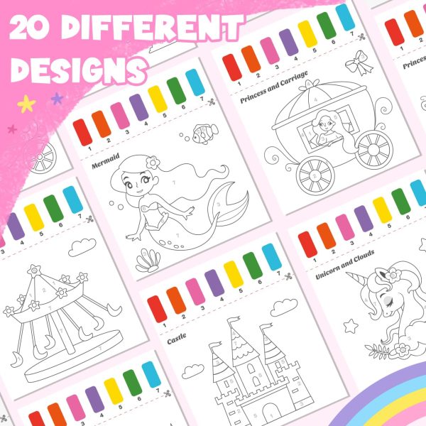 ZMLM Paint with Water Coloring Books for Toddlers, Mess Free Watercolor Painting Sets Activity for Kids Arts Crafts Gift Toy for Boy Girl Ages 4 5 6 7 8 Christmas Stocking Stuffers Birthday (Princess)