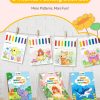 TECJOE 3 Pack Paint with Water Coloring Books for Toddlers, Watercolor Paint Set with 6 Brushes, Painting Activity for Kids Ages 4 5 6 7 8, Birthday Gifts Arts & Crafts Toy, Princess, Forest & Sea