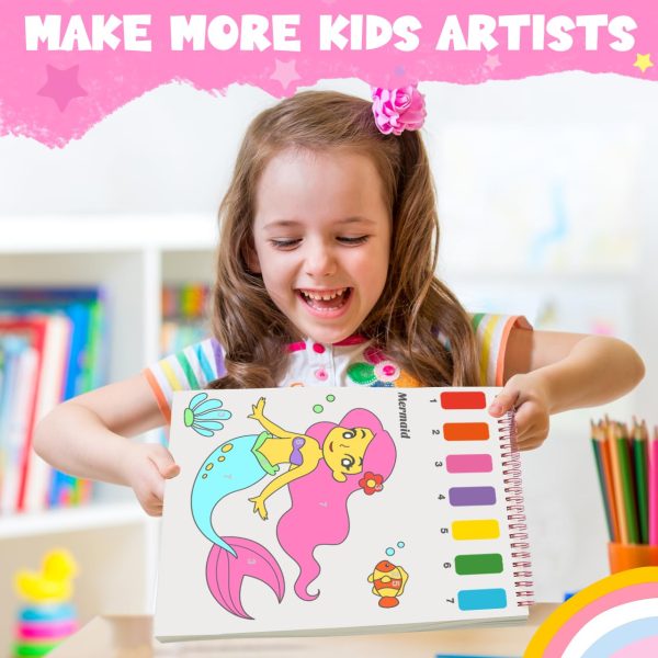 ZMLM Paint with Water Coloring Books for Toddlers, Mess Free Watercolor Painting Sets Activity for Kids Arts Crafts Gift Toy for Boy Girl Ages 4 5 6 7 8 Christmas Stocking Stuffers Birthday (Princess)
