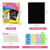 ZMLM Scratch Art Crafts Girls Gifts, 60 Rainbow Scratch Paper Art Gifts for 3 4 5 6 7 8 9 10 Years Old Girls and Boys Kids, Arts and Crafts for Kids 4-6 Birthday Toys and Games Activities Gift (Pink)