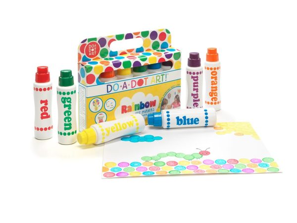 Do A Dot Art! Markers 6-Pack Rainbow Washable Paint Markers, The Original Dot Marker, Activity Craft Coloring Supplies for Kids and Toddlers, Made in the USA