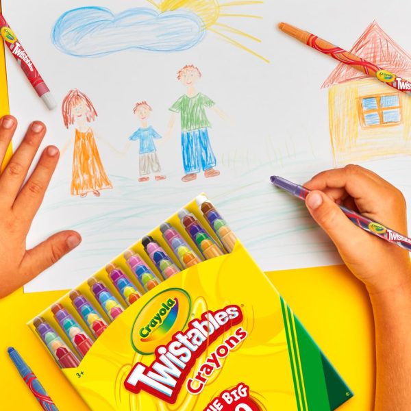 Crayola Mini Twistables Crayons for Kids (50ct), Cute School Supplies for Girls & Boys, Toddler Crayons for Coloring Books, Back to School Gifts for Kids