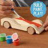 Made By Me Build & Paint Your Own Wooden Cars by Horizon Group USA, DIY Wood Craft Kit, Easy to Assemble & Paint 3 Race Cars, Multicolored