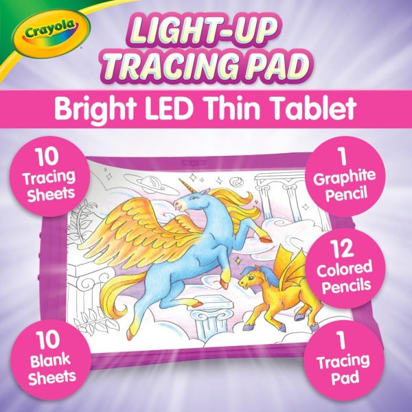 Crayola Light Up Tracing Pad - Pink, Writing & Drawing Art Kit for Kids, Kids Toys & Games, Tracing Light Box, Sketching Gifts for Girls & Boys, 6+ [Amazon Exclusive]