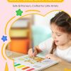 TECJOE Paint with Water Coloring Books for Toddlers, A to Z 26 Pages Animal Watercolor Paint Set with 3 Brushes, Mess Free Painting Activity for Kids Ages 4 5 6 7 8, Christmas Gifts Arts & Crafts Toy