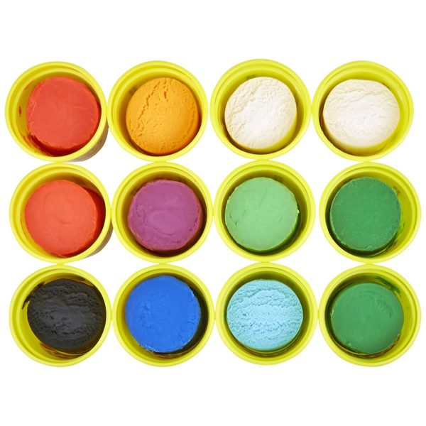 Play-Doh Jewel Colors Bulk 12-Pack of 4-Ounce Cans, Party Favors, Back to School Gifts, Prizes, & Party Favors, Kids Arts & Crafts, Preschool Toys, Ages 2+ (Amazon Exclusive)