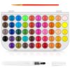 Taotree Valentines Day Gifts for Kids Adults, Easter Basket Stuffers, 48 Colors Watercolor Paint Set, Art Supplies Drawing Kit Painting Supplies Brush, Gifts for Teens Girls Boys Artists