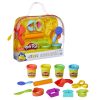 Play-Doh Starter Set 9-Piece Kit with Storage Tote & 4 Modeling Compound Cans, Arts and Crafts for Kids, Back to School Classroom Supplies, Preschool Toys, Ages 3+