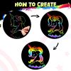 ZMLM Rainbow Scratch Paper Art Crafts Mini Notes Kids Gifts 4 5 6 7 8 9 10 Years Old Girls Boys Students Teens Classroom Prizes School Supplies Birthday Party Travel Toy Activity