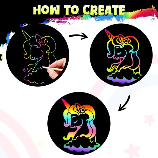 ZMLM Rainbow Scratch Paper Art Crafts Mini Notes Kids Gifts 4 5 6 7 8 9 10 Years Old Girls Boys Students Teens Classroom Prizes School Supplies Birthday Party Travel Toy Activity