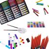 KINSPORY Art Set, 139 Pack Painting Drawing Art Supplies Kit with 2 Sketch Pads, Double Layers Art Crafts, Colored Pencils, Oil Pastels, Watercolor Paints, Aluminum Gift Case for Artists Kids (Pink)