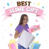 Original Stationery Mini Ice Cream Slime Kit for Girls Ages 7-12 - Small Multicolor Ice Cream Slime Maker Kit with Sprinkles (Strawberry Scented)