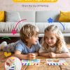 TECJOE 3 Pack Paint with Water Coloring Books for Toddlers, Watercolor Paint Set with 6 Brushes, Painting Activity for Kids Ages 4 5 6 7 8, Birthday Gifts Arts & Crafts Toy, Princess, Forest & Sea