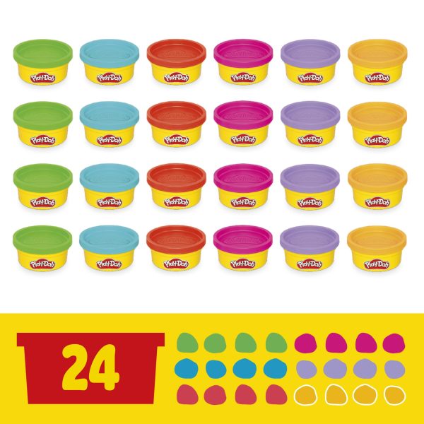 Play-Doh Party Favor Pack, Bulk 24 Pack of Modeling Compound with Cutters, Classroom Supplies for Arts & Crafts, Back to School Gifts & Prize Toys for Kids, Ages 3+ (Amazon Exclusive)