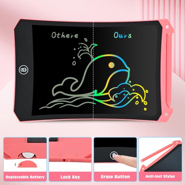 cimetech LCD Writing Tablet, 2 Pack Toddler Kids Toys, 8.5 Inch Drawing Pad, Arts and Crafts for Kids, Travel Essentials Airplane Toys Road Trip Activities, Birthday Gifts for Girls Boys Age 3-8