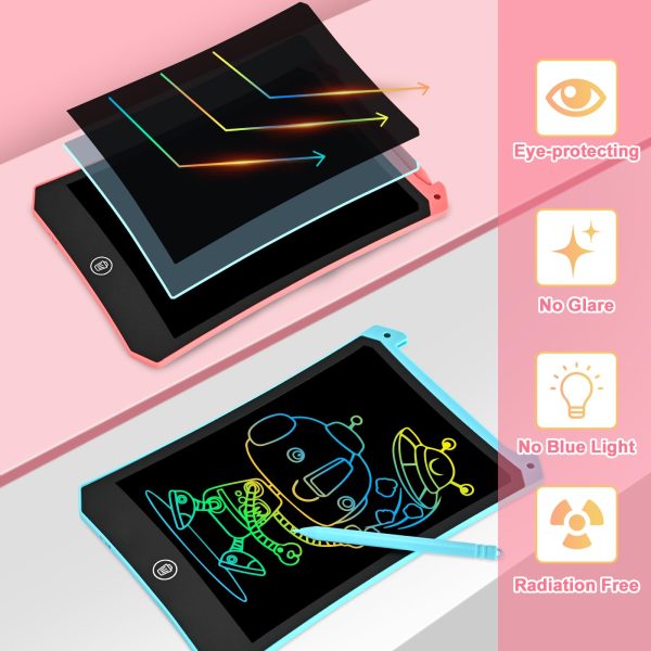 cimetech LCD Writing Tablet, 2 Pack Toddler Kids Toys, 8.5 Inch Drawing Pad, Arts and Crafts for Kids, Travel Essentials Airplane Toys Road Trip Activities, Birthday Gifts for Girls Boys Age 3-8