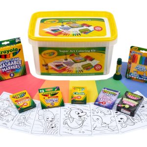 Crayola Super Art Coloring Kit (100+ Pcs), Arts & Crafts Set for Kids, Coloring Supplies, Arts & Crafts Set, Gifts for Kids [Amazon Exclusive]