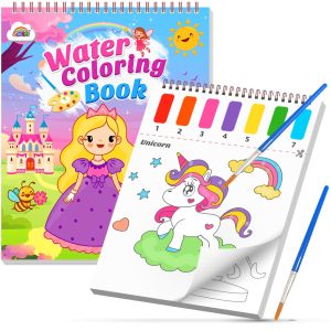 ZMLM Paint with Water Coloring Books for Toddlers, Mess Free Watercolor Painting Sets Activity for Kids Arts Crafts Gift Toy for Boy Girl Ages 4 5 6 7 8 Christmas Stocking Stuffers Birthday (Princess)