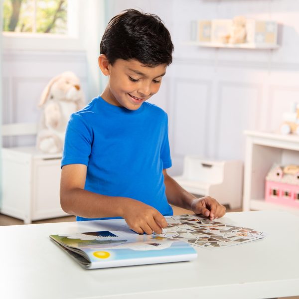 Melissa & Doug Mosaic Sticker Pad Safari Animals (12 Color Scenes to Complete with 850+ Stickers)