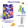 Skillmatics Scissor Skills Activity Book - Snip Snip, 25 Fun Cutting & Creative Activities for Preschoolers, 2 Child-Safe Scissors, Fine Motor Skills Craft Kit, Gifts for Kids Ages 3, 4, 5, 6, 7