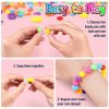 FUNZBO 520+ Snap Pop Beads - Jewelry Making Kit, Arts and Crafts for Kids Ages 4-8, Toys for 3 4 5 6 Years Old Girls Birthday Gifts Ideas, Bracelet Necklace Ring Snap Set for Little Girls