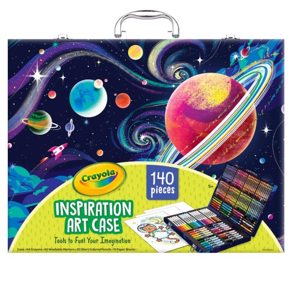Crayola Inspiration Art Case Coloring Set, 140pc Space Theme – Art Kit for Kids, Crayons, Markers, Pencils, Gift for Boys & Girls, Ages 5, 6, 7, 8 [Amazon Exclusive]