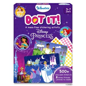 Skillmatics Dot It Sticker Art - Disney Princess, Mess-Free Fun for Kids, 500+ Stickers, Craft Kits, DIY Scrapbooking Activity, Travel Toys, Gifts for Girls & Boys Ages 3, 4, 5, 6, 7