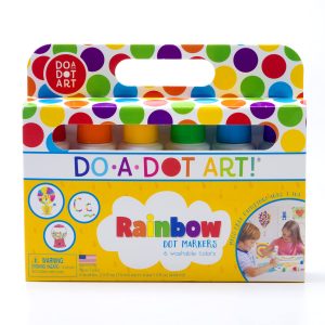 Do A Dot Art! Markers 6-Pack Rainbow Washable Paint Markers, The Original Dot Marker, Activity Craft Coloring Supplies for Kids and Toddlers, Made in the USA