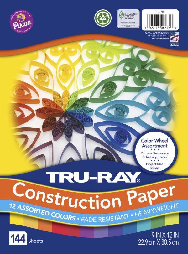 Tru-Ray - P6576 Color Wheel Assortment, 9 x 12 Inches, Assorted Colors, Pack of 144