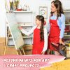 Kids Tempera Paint Set | Value Pack Includes 40 Washable Non-Toxic Colorful Paints (2oz bottles) & 15 Brushes | Metallic, Neon, Glow In The Dark, Glitter Paints | Paint For Arts & Crafts, Fun Projects
