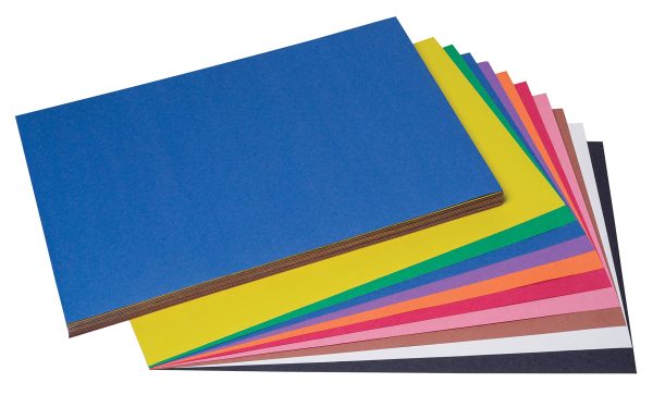 Prang (Formerly SunWorks) Construction Paper, 10 Assorted Colors, 12" x 18", 100 Sheets